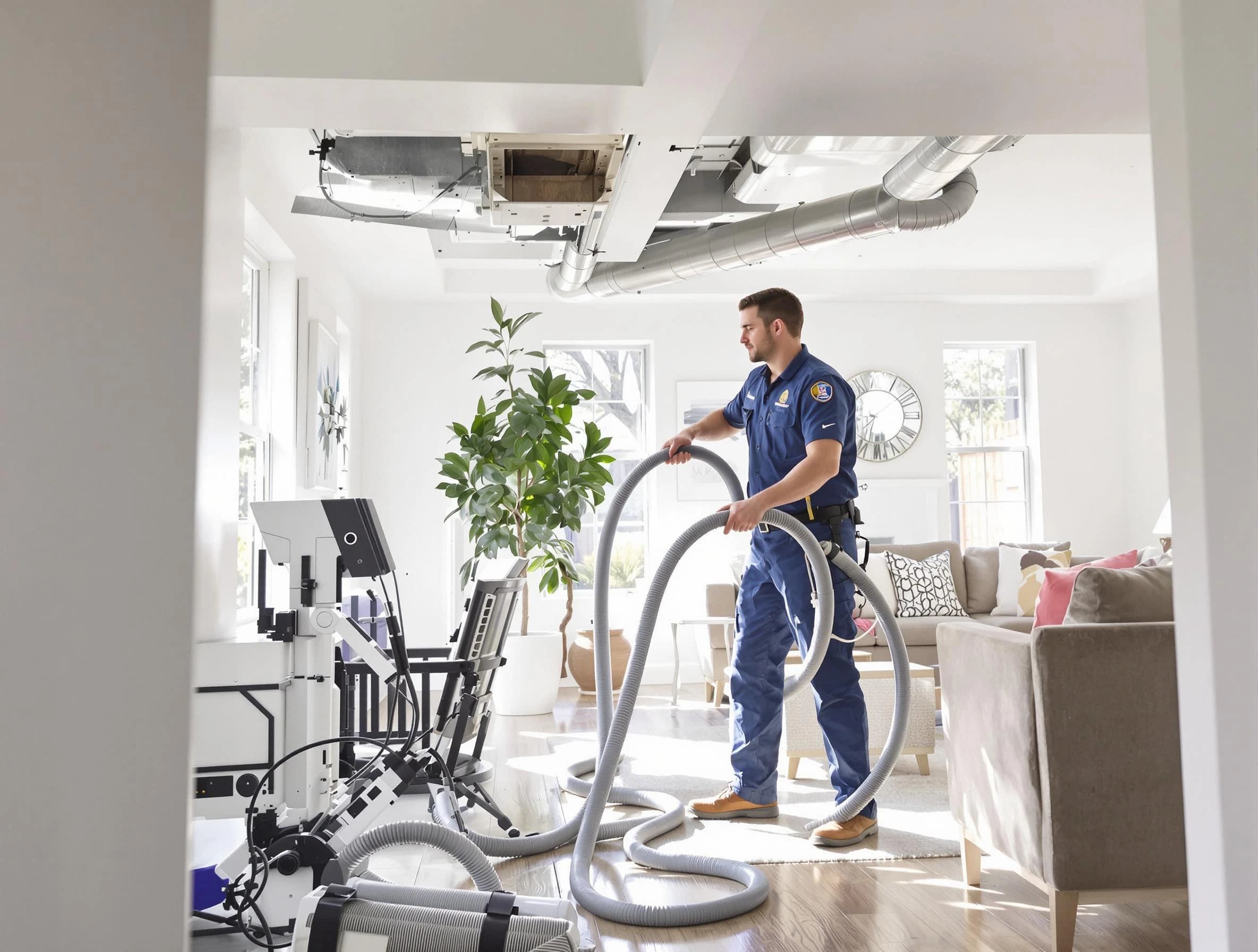 Chelsea Air Duct Cleaning technician performing thorough AC duct cleaning for enhanced cooling efficiency in Chelsea