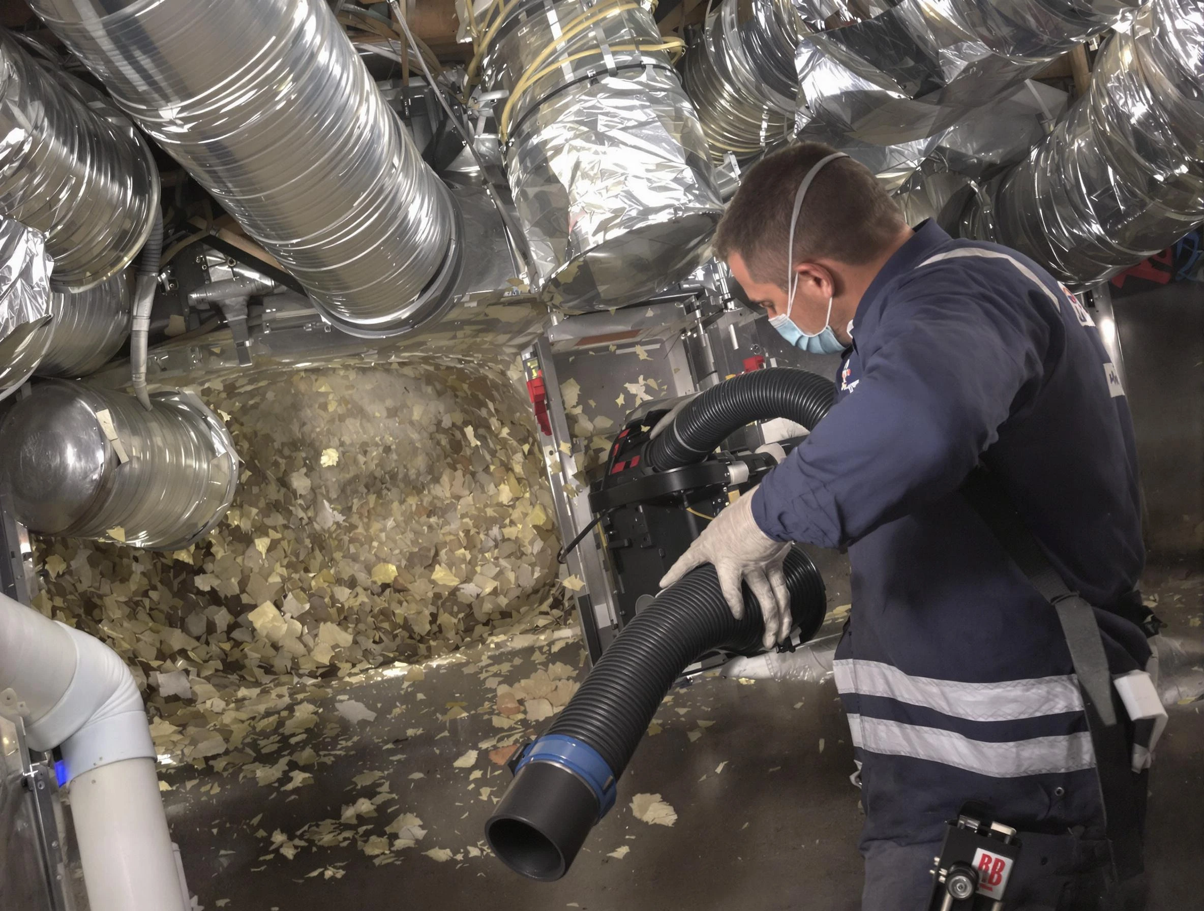 Chelsea Air Duct Cleaning specialist operating negative pressure cleaning equipment for thorough duct maintenance in Chelsea